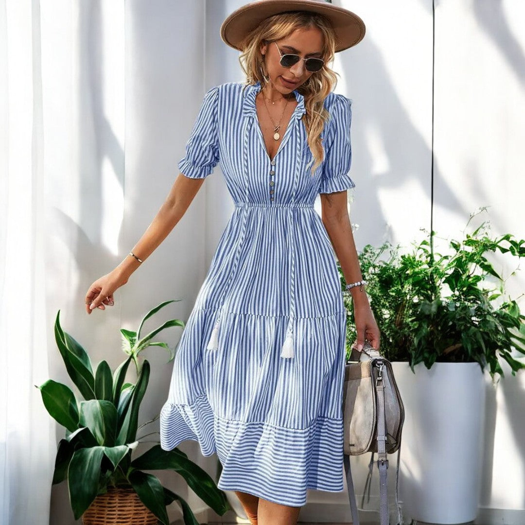 Alma Classy V-neck Dress