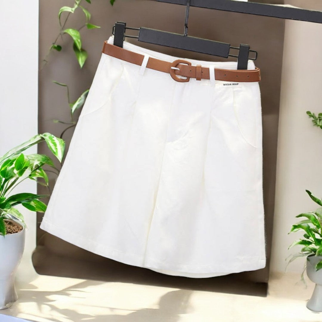 Tessa Wide-leg Trendy Suit Short Pants