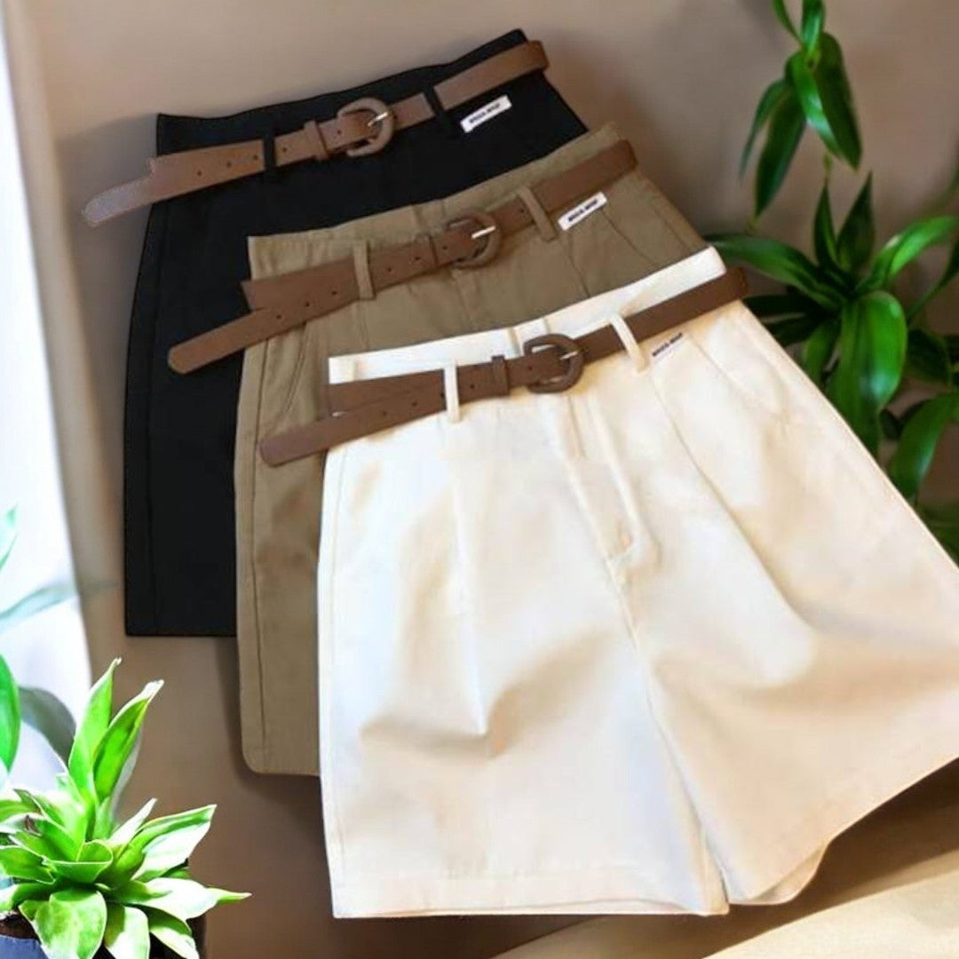 Tessa Wide-leg Trendy Suit Short Pants
