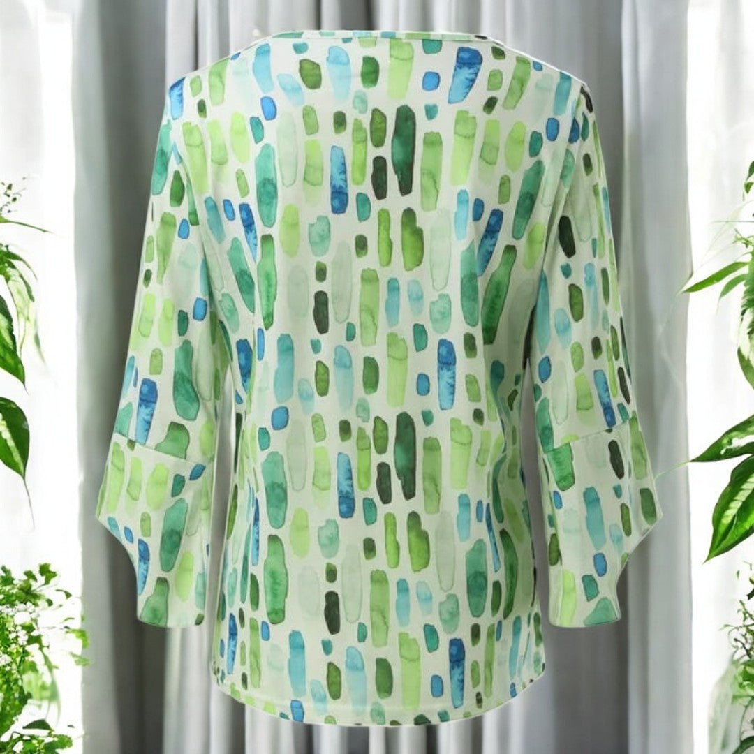 Eliza Sleeve V-neck Blouse