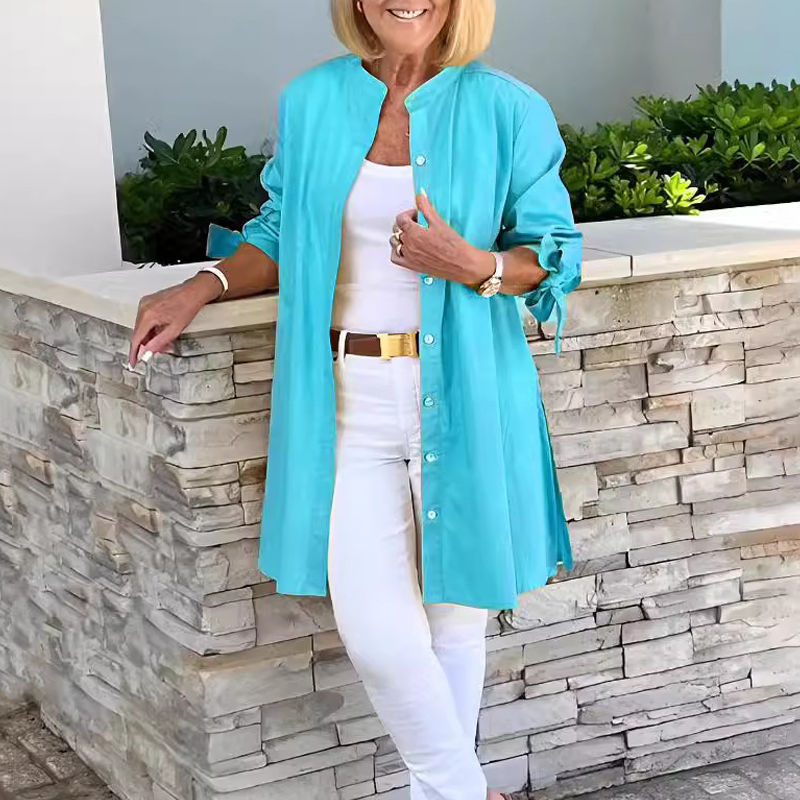 Kathe™ | Elegant Flowing Button-Up Jacket