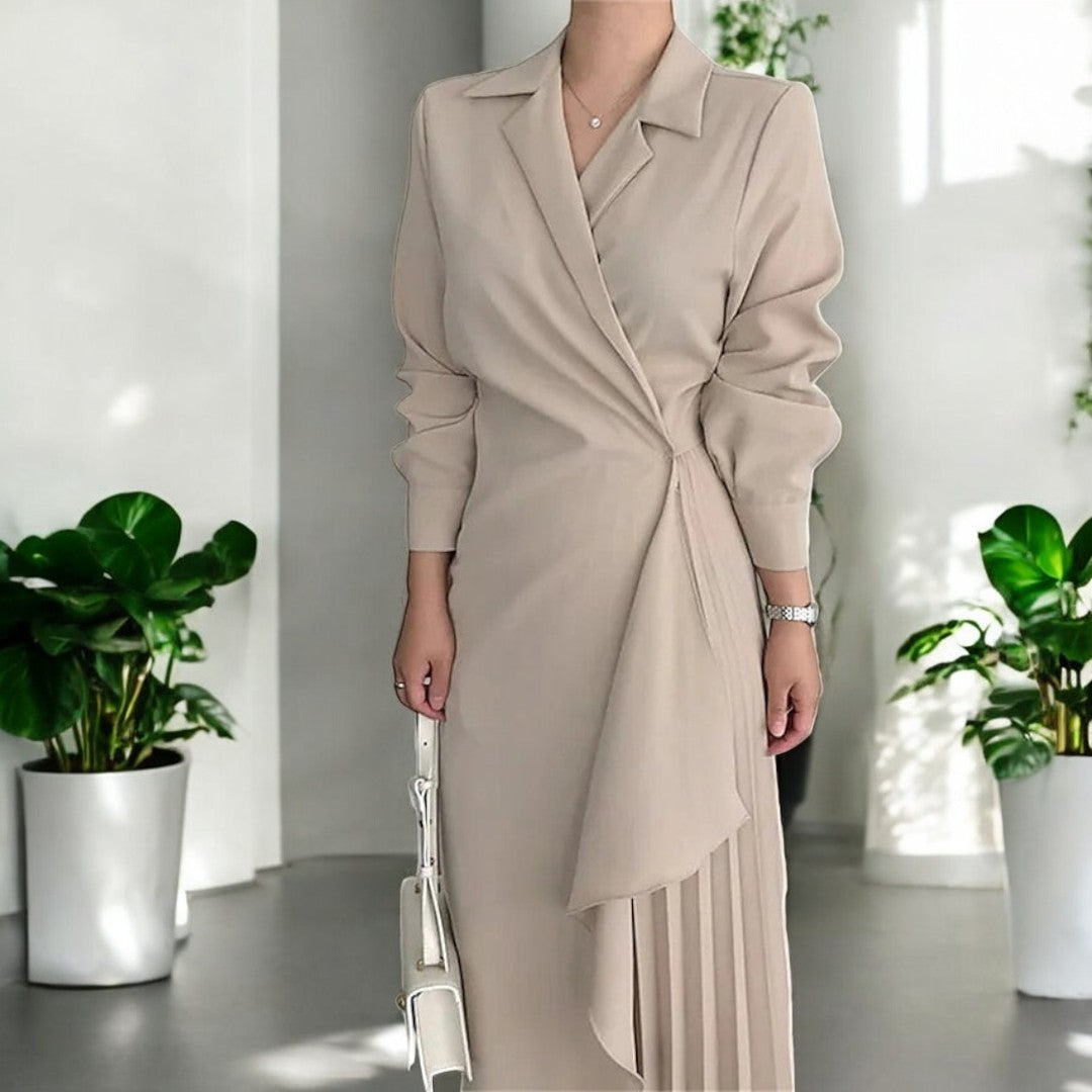 Fatima Pleated Maxi Dress Suit