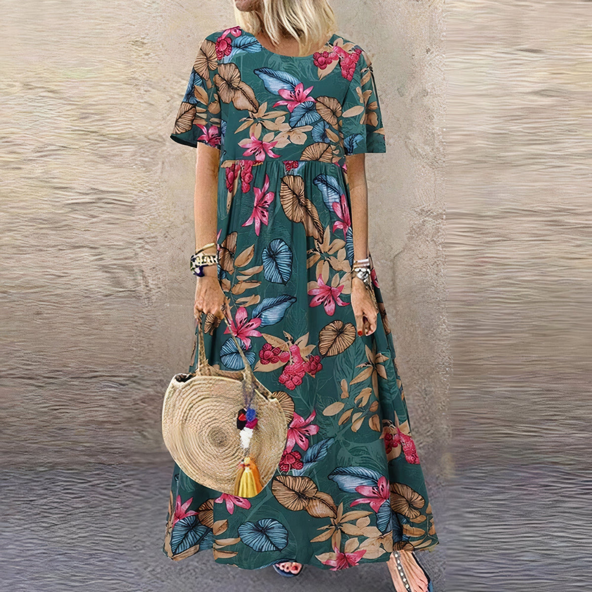 Jessa™ | Vibrant Floral Maxi Dress