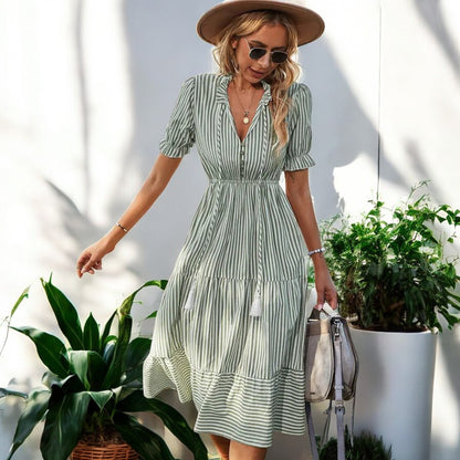 Alma Classy V-neck Dress
