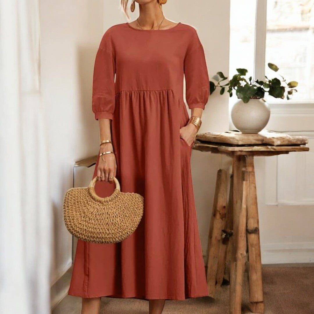 Lorelai Loose Cotton Linen Dress