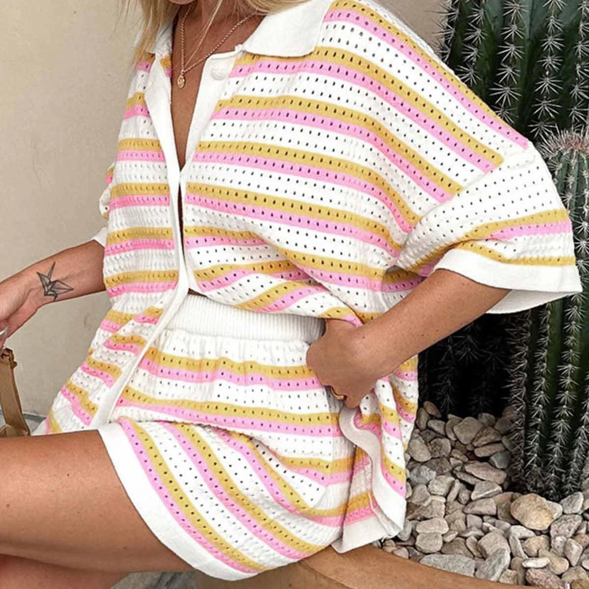 Janice™ Striped Knit Set