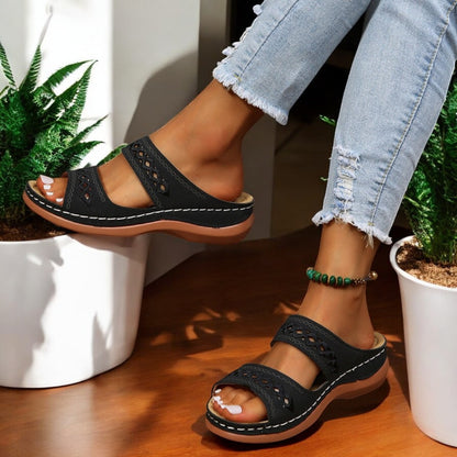 Katalina Summer Sandals Slope Heel