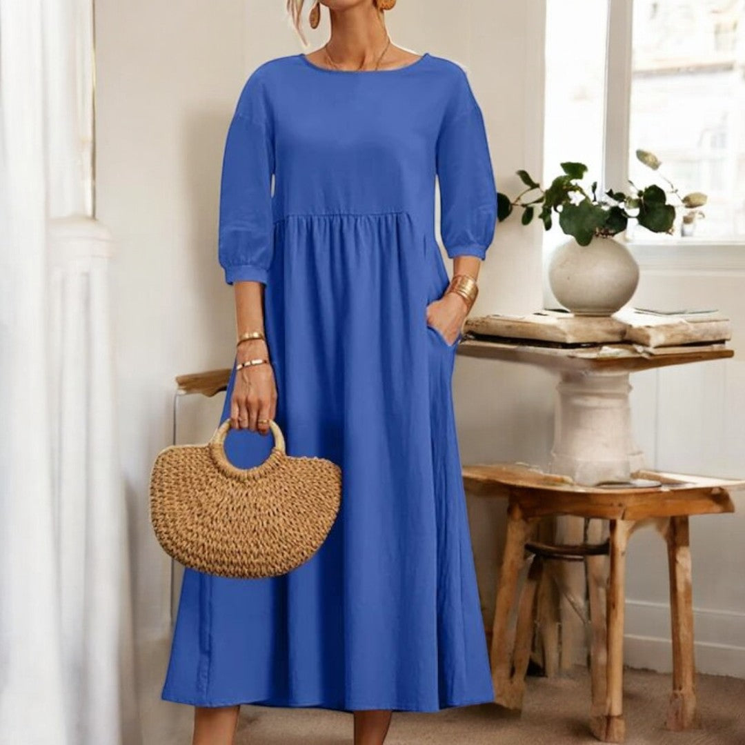 Lorelai Loose Cotton Linen Dress