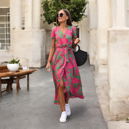 Priscilla Summer V-neck Dress