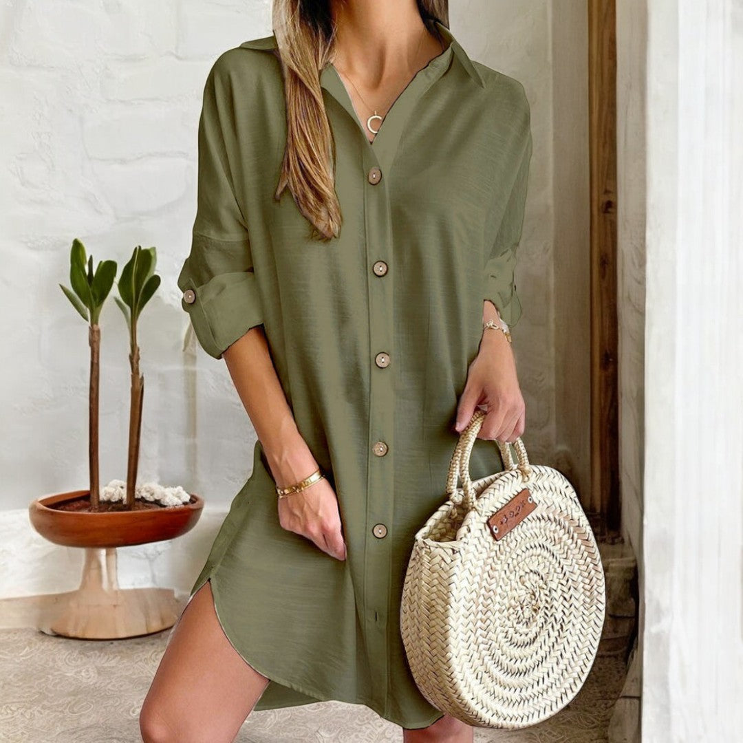 Layne Button-Up Shirt Dress