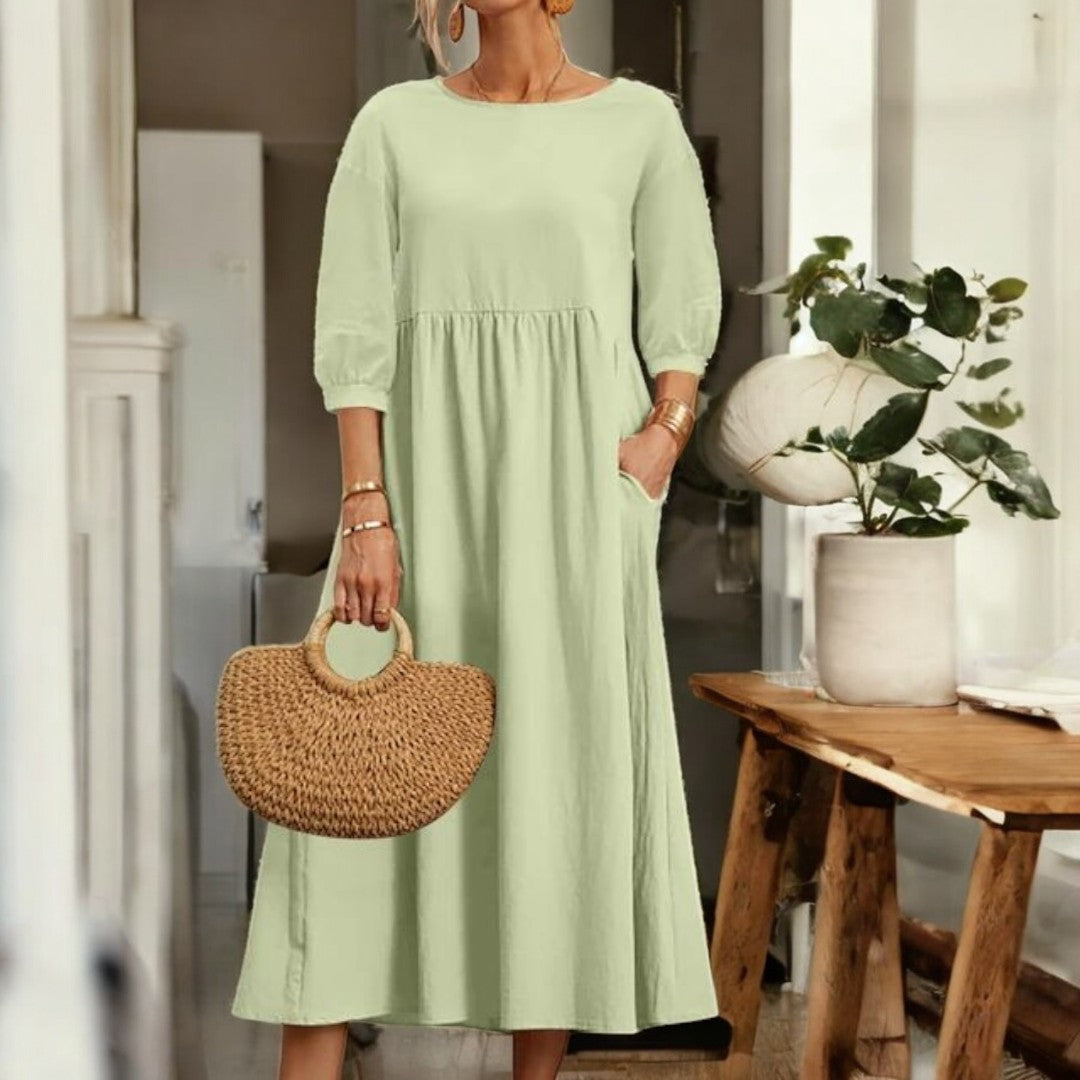Lorelai Loose Cotton Linen Dress