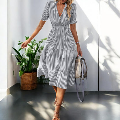 Alma Classy V-neck Dress
