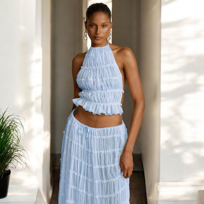 Analia Summer Backless Sling Top Set