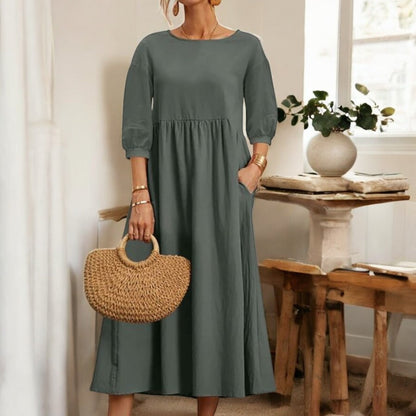 Lorelai Loose Cotton Linen Dress