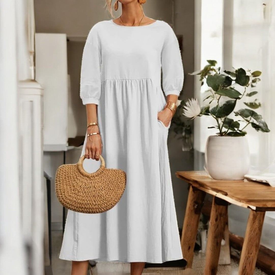 Lorelai Loose Cotton Linen Dress
