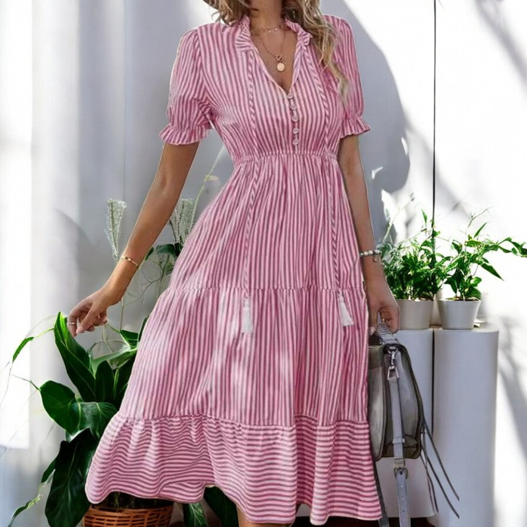 Alma Classy V-neck Dress