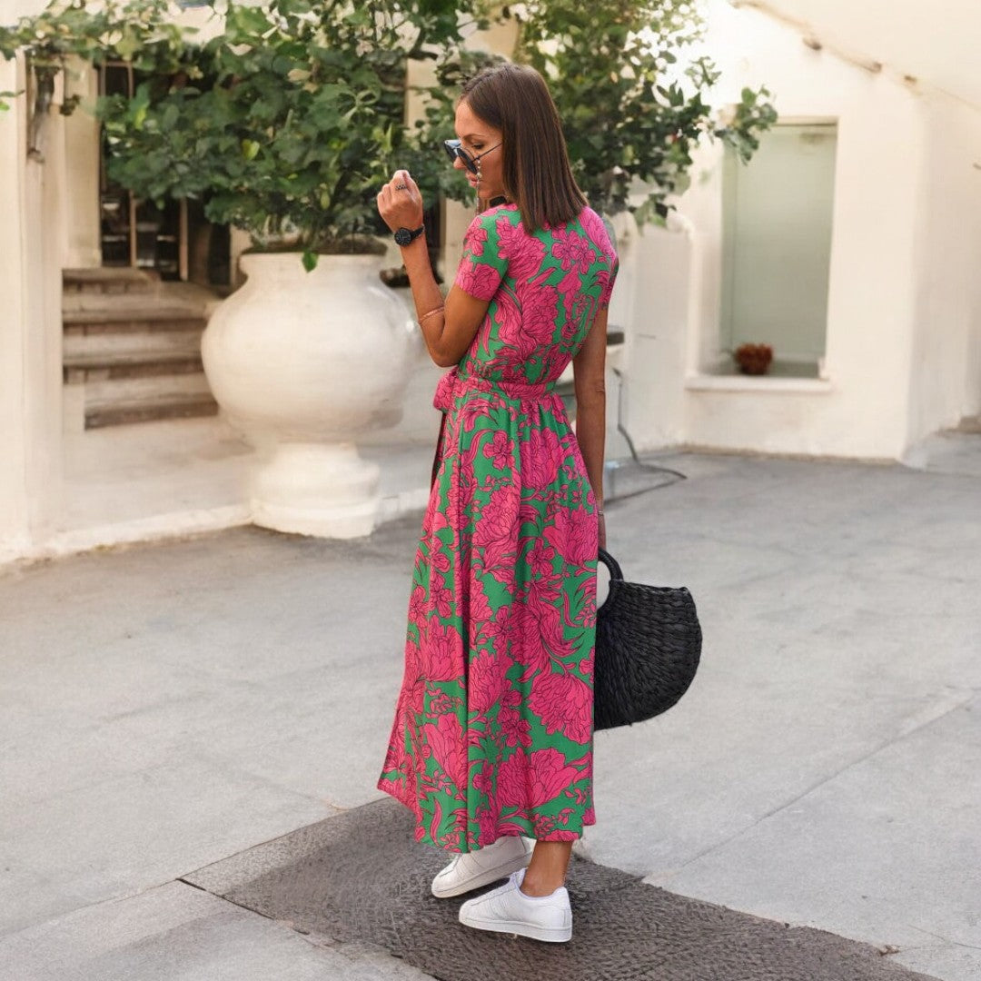 Priscilla Summer V-neck Dress