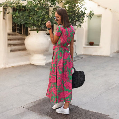 Priscilla Summer V-neck Dress
