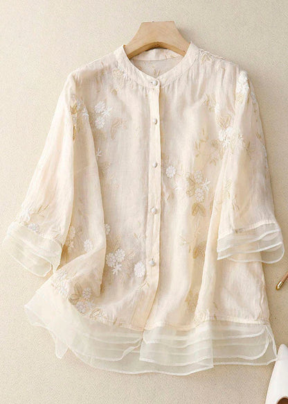 Leah Embroidered Cotton Blouse