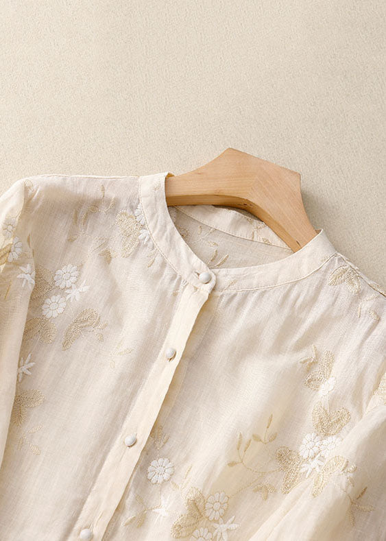 Leah Embroidered Cotton Blouse