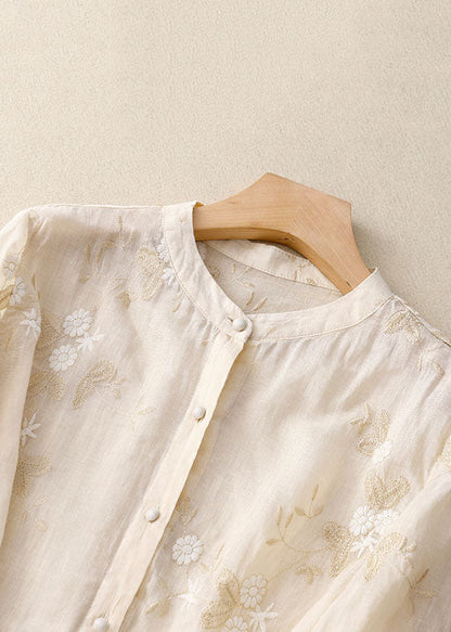 Leah Embroidered Cotton Blouse