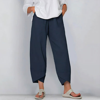 Dara Cotton-Linen Trousers