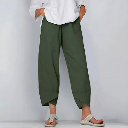 Dara Cotton-Linen Trousers