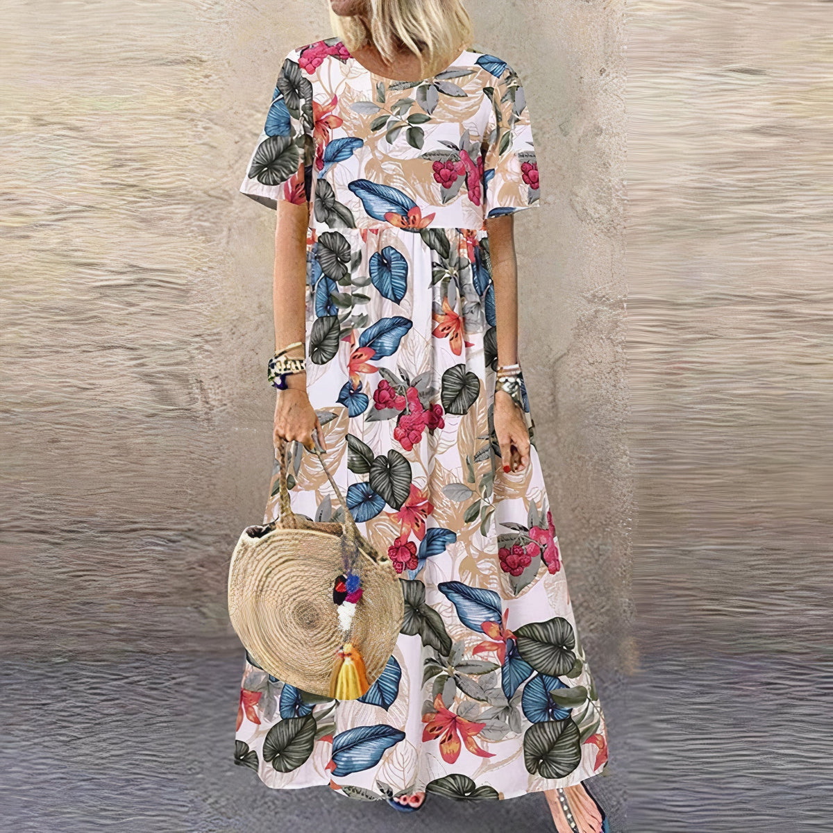 Jessa™ | Vibrant Floral Maxi Dress