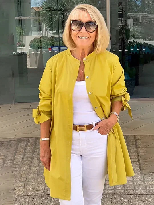 Kathe™ | Elegant Flowing Button-Up Jacket