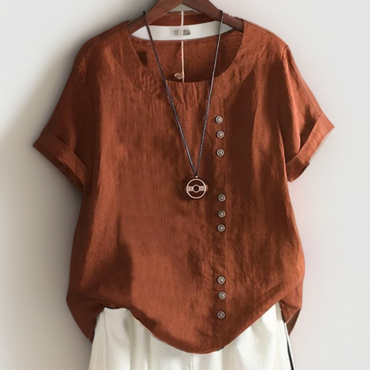 Jaya™ | Elegant Button-Detail Blouse