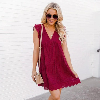 Ella | V-Neck Summer Lace Dress
